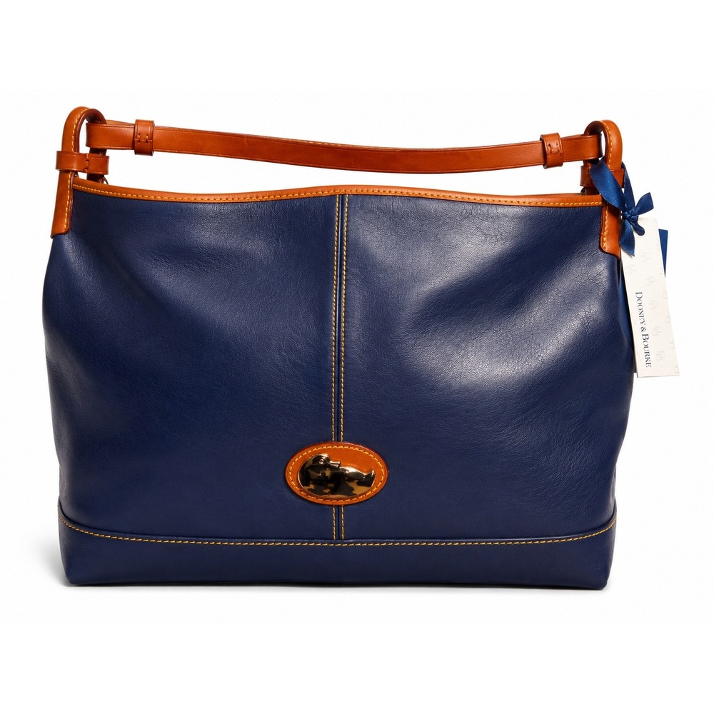 Dooney & Bourke Champsac Cobalt Blue Leather Hobo Bag C1755 C9 NWT - Picture 1 of 6